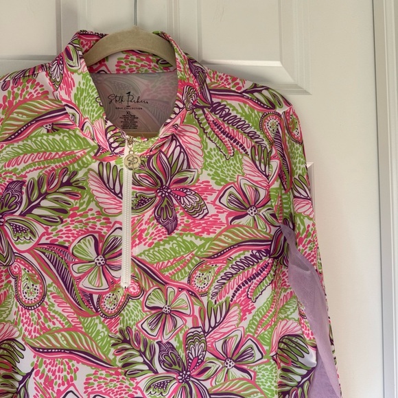 Stella Parker Golf Collection Long Sleeve Floral Pattern Dress - XL - Lilac - Picture 4 of 11